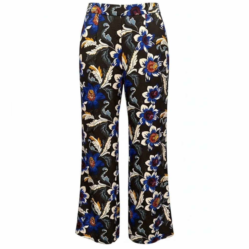 Ann Taylor The High Waist Wide Leg Floral Pants Size 8 New Sample